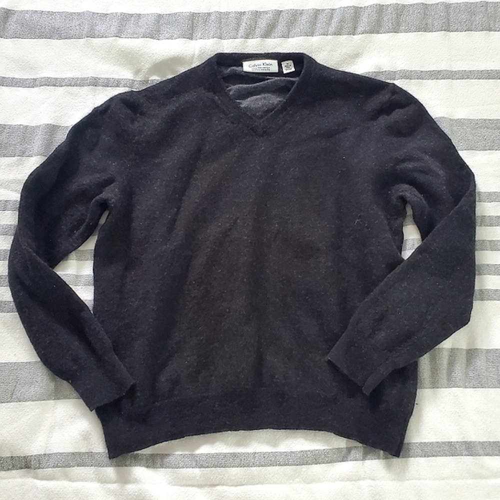 Calvin Klein Junior Charcoal Merino Wool Sweater Tagged M MENS (16 Youth fit)